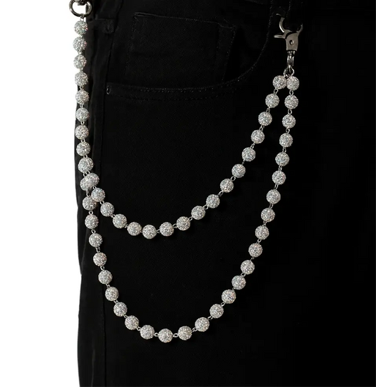Gothic Jean Pocket Chain | Garment Bat Clothing Brand