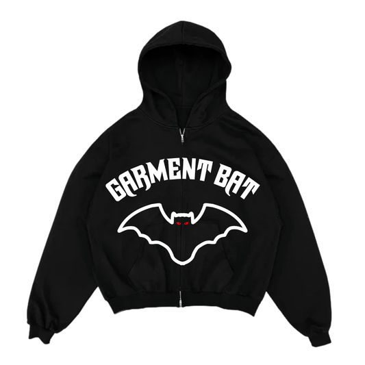 Bat Design Hoodie – Horror Streetwear Pullover | Garment Bat
