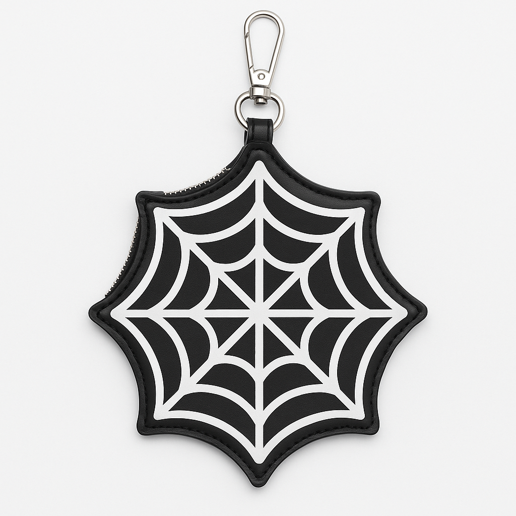 Garment Bat Spider Web Clip-On Bag – Gothic Streetwear Utility Bag