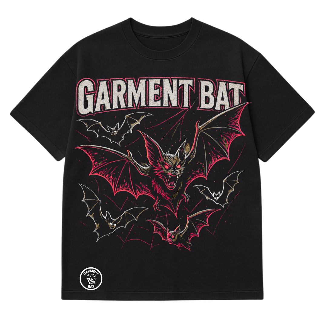 Garment Raging Bats T-Shirt – Gothic Streetwear Graphic Tee | Garment Bat