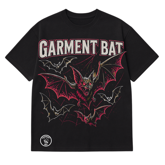 Garment Raging Bats T-Shirt – Gothic Streetwear Graphic Tee | Garment Bat