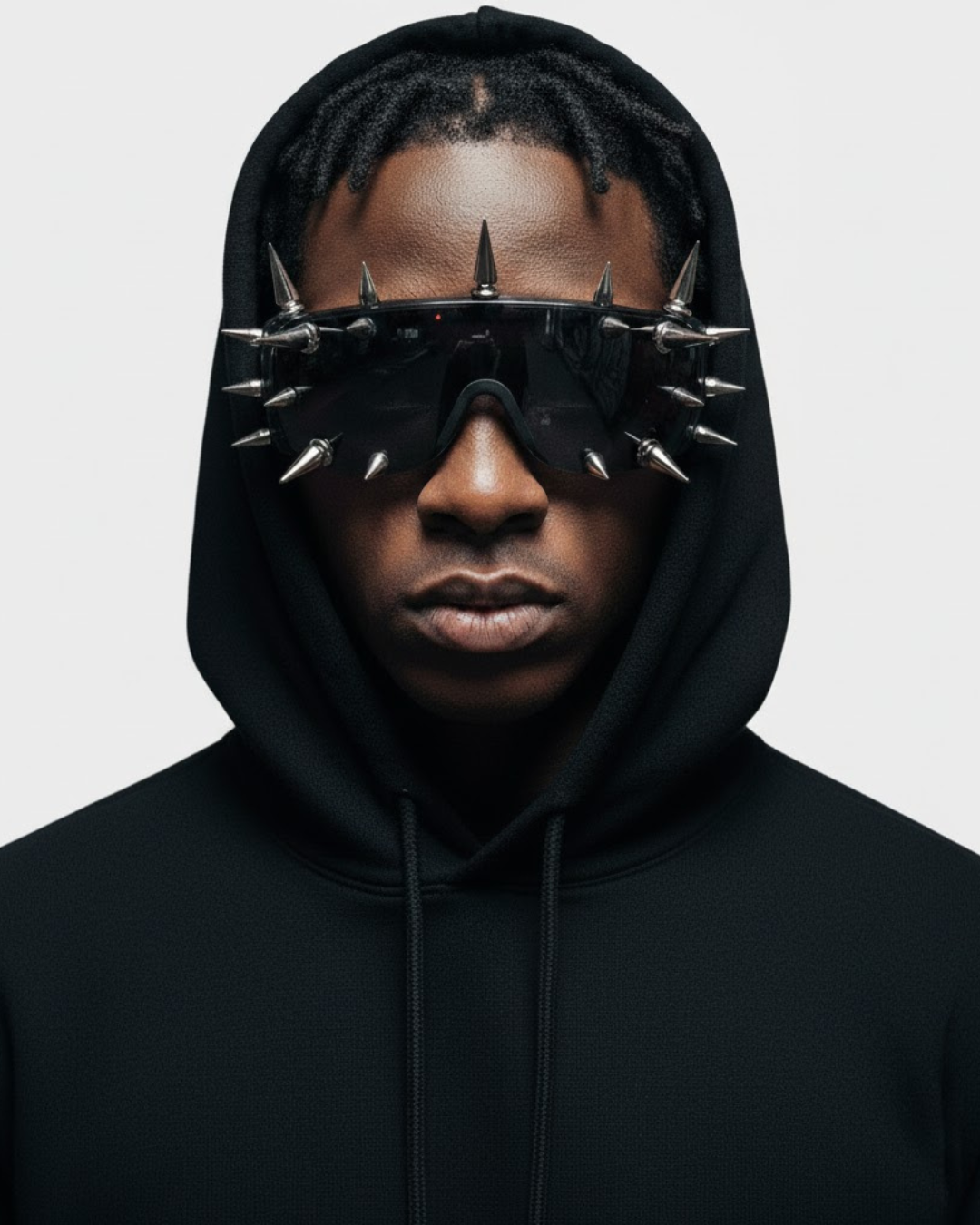 Garment Bat Oversized Man Punk Spikes Glasses – Gothic Streetwear Accessory